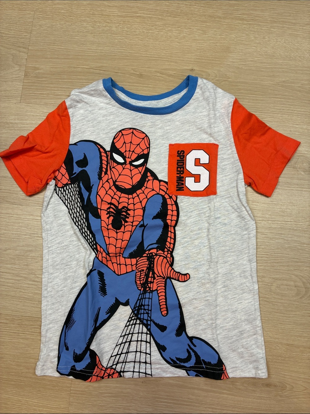 Spiderman Kids Short Sleeve Tee - Red, Blue, Light Gray